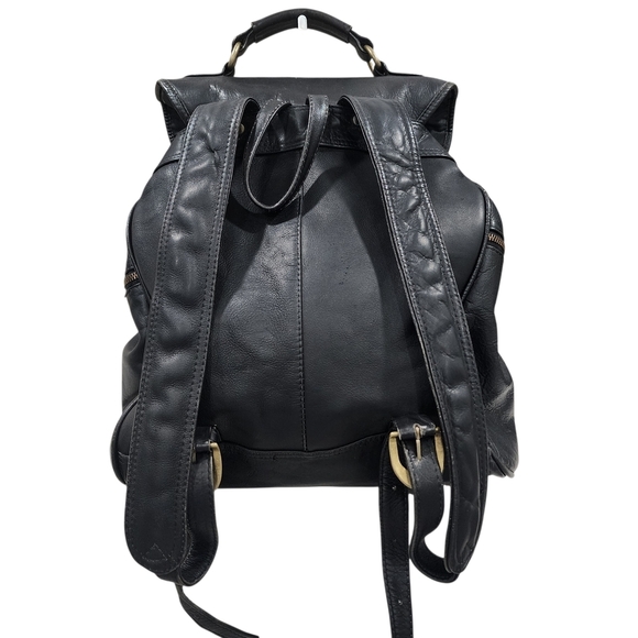 FRYE BLACK LEATHER BACKPACK main image 6